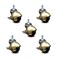 Service Caster 2 Inch Antique Brass Hooded 5/16 Inch Threaded Stem Ball Caster with Brake, 5PK SCC-TS01S20-POS-WA-SLB-516-5 - alternate 1